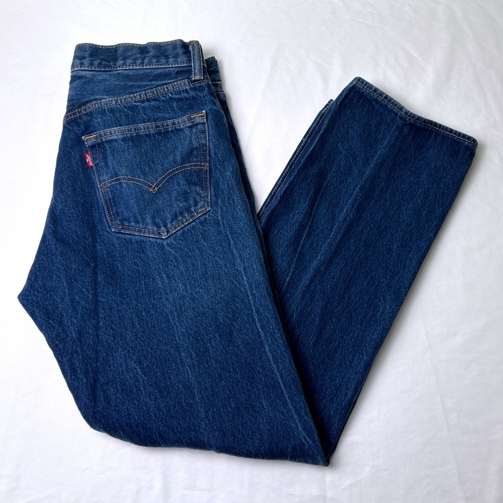 Levis Mens 501 Original Fit Button Fly Straight Leg Jeans Size 32x30 Blue Casual
